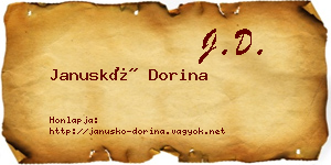 Januskó Dorina névjegykártya