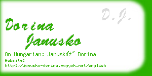 dorina janusko business card